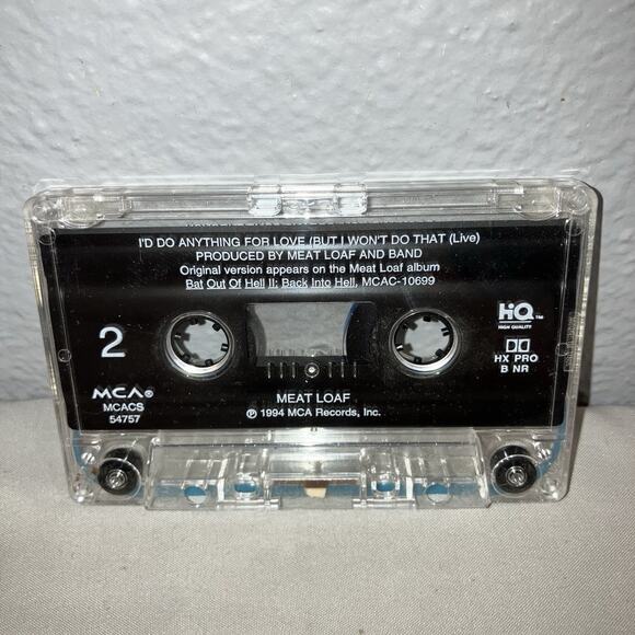 Tape Used Meat Loaf Rock And Roll Dreams Come Through Cassette 1 Single 1 Live - Picture 6 of 6